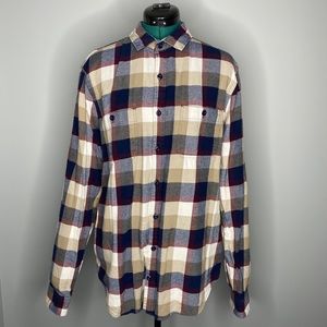 EXPRESS FLANNEL LARGE 100% COTTON TALL/LONG BUTTON DOWN SHIRT